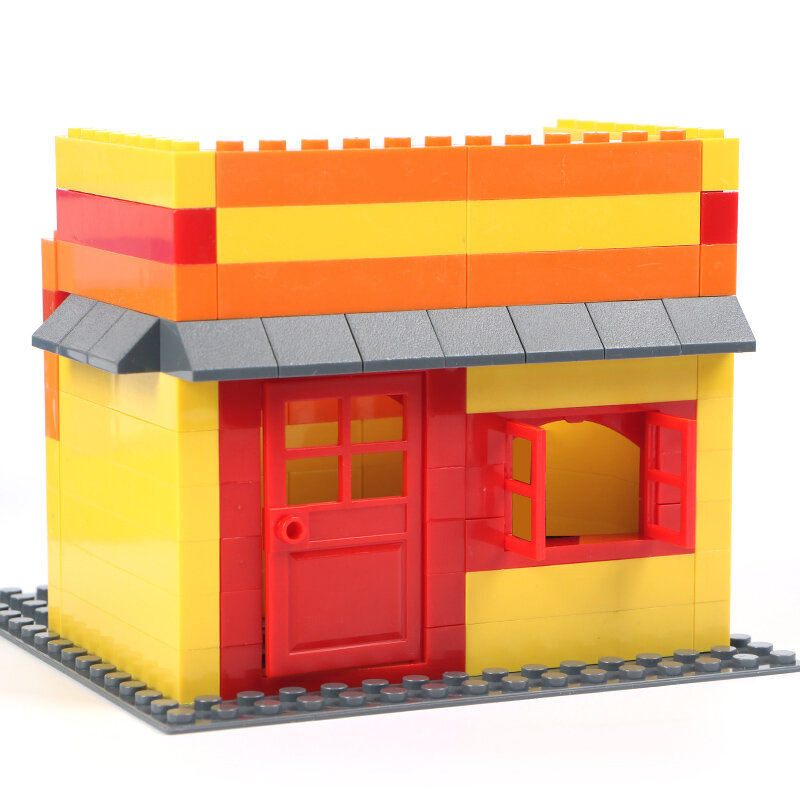 مكعبات بناء منزل من الطوب والنافذة ، 102 قطعة ، ألعاب تعليمية للأطفال ، هندسة المدينة ، متوافقة مع Lego