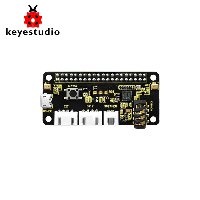 Keyestudio-rerate Pi HAT V1.0 لوحة التوسع ، التوت Pi 4B + CE المتوافقة ، ث B + 3B + 3B + 3B ، 2 هيئة التصنيع العسكري