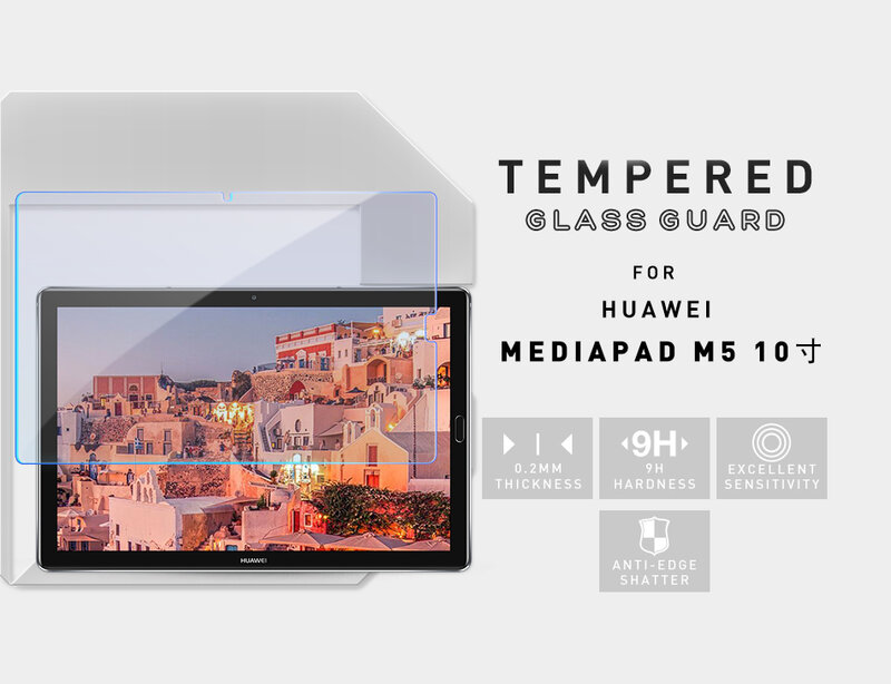 واقي شاشة من الزجاج المقسى لهاتف Huawei Mediapad M5 10 9H 2.5D طبقة حماية شفافة للجهاز اللوحي MediaPad M5 Pro 10.8 بوصة واقي زجاجي