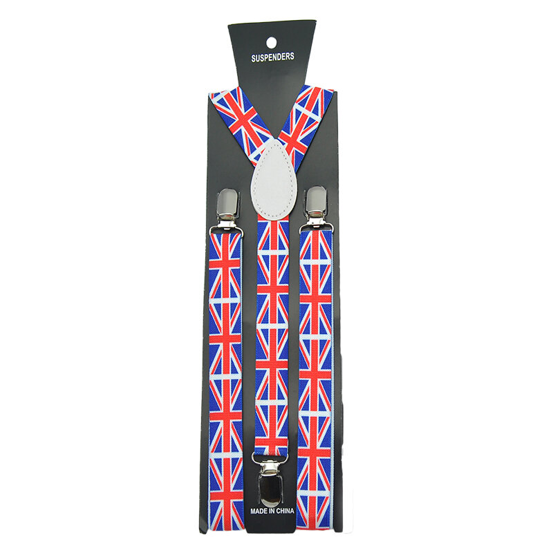 النساء الرجال الحمالة ل بنطلون السراويل حامل ربطة مجموعة Y-شكل العلم البريطاني هدفين جالوس مكتب عادية ربطة مجموعة هدية Cravat