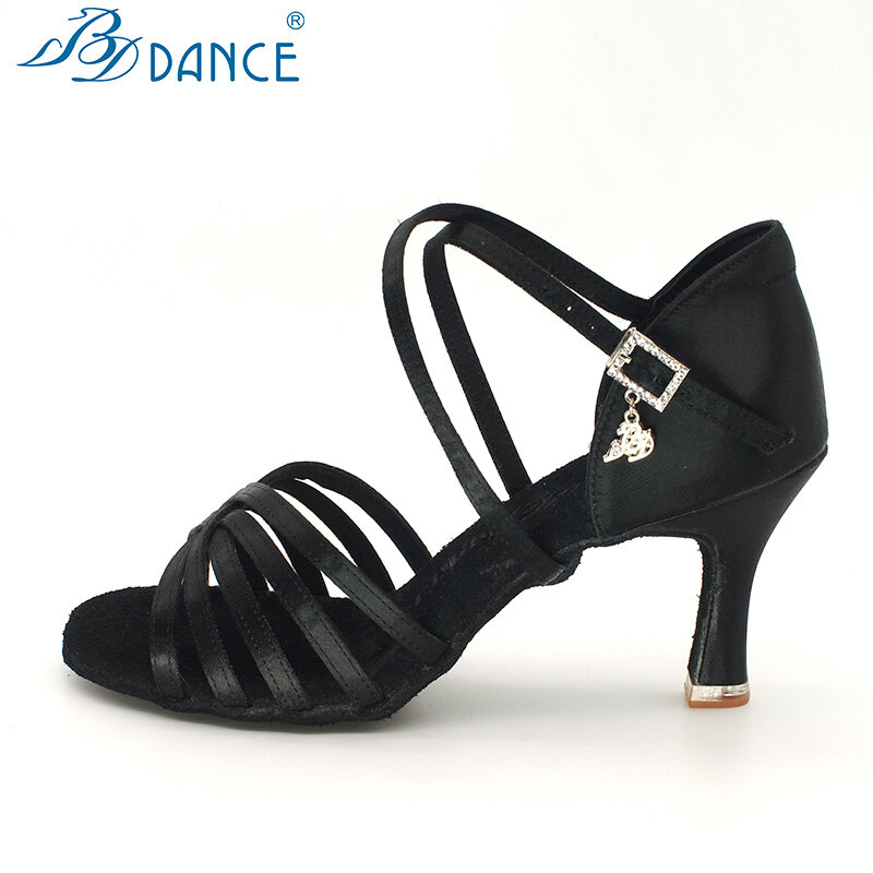 أحذية رقص لاتينية للكبار ، كعب ناعم ، بدالسا ، قاع ناعم ، معيار وطني ، معالجة التصفية