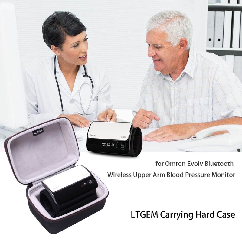 LTGEM EVA الحالات الصعبة ل اومرون Evolv بلوتوث اللاسلكية مراقبة ضغط الدم العضد-السفر واقية يحمل حقيبة تخزين