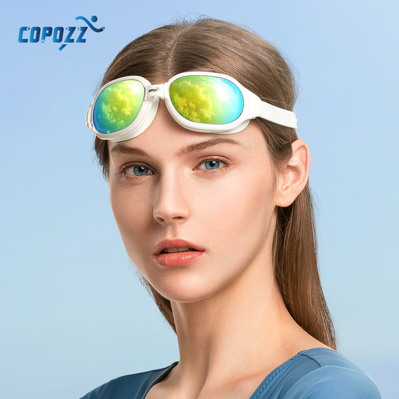 COPOZZ السباحة نظارات قصر النظر 0 -1.5 إلى-7 الرجال النساء مكافحة الضباب فوق البنفسجية تكفل حماية للماء السباحة نظارات الديوبتر السباحة نظارات