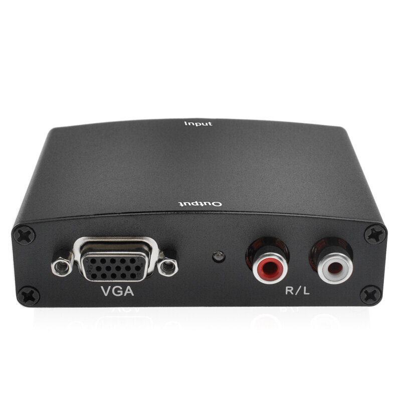 محول VGA إلى HDMI متوافق مع إخراج مزامنة الصوت والفيديو مع AV Audio R/L محول طاقة HD مدخل إشارة VGA للكمبيوتر