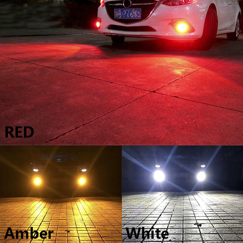 2 قطعة سيارة P13W PSX26W 12Led النهار تشغيل أضواء 3030 12SMD 6000 k الأبيض الأحمر سيارة السوبر مشرق DRL الضباب مصباح الفرامل مصابيح كهربائية 12 v