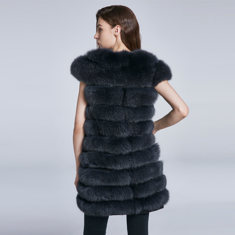 JKP جديد الثعلب الحقيقي الفراء سترة معطف الثعلب سترة الطبيعي الثعلب الفراء معطف الفراء معطف ، المرأة الشتاء الدافئة معطف HWB-85C