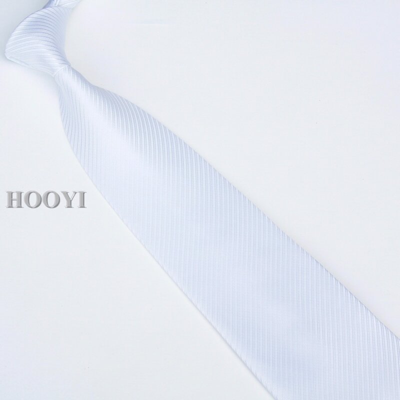 HOOYI-ربطة عنق للرجال ، ربطة عنق عصرية رخيصة باللون الأزرق الداكن ، 19 لونًا ، 2019