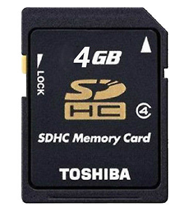 توشيبا 4GB بطاقة الذاكرة الرقمية المؤمنة فئة SDHC 4 بطاقة ذاكرة فلاش C4 P-SDHC4G4 حقيقية عالية السرعة الذاكرة SD للكاميرات الرقمية