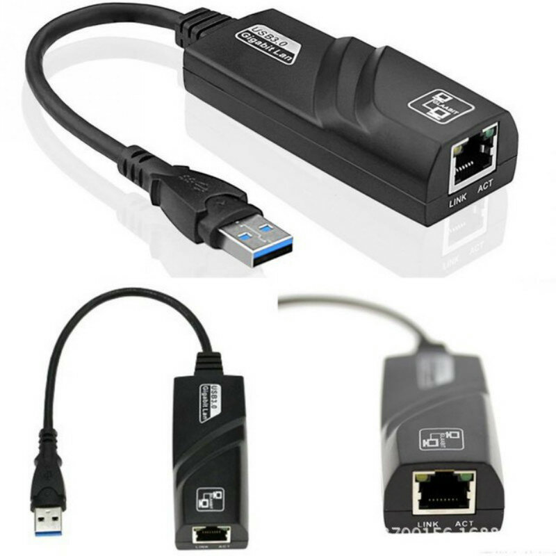 محول شبكة USB 3.0 إلى جيجابت إيثرنت RJ45 LAN (10/100/1000) ميجابت في الثانية ، بطاقة شبكة للكمبيوتر الشخصي ، البيع بالجملة