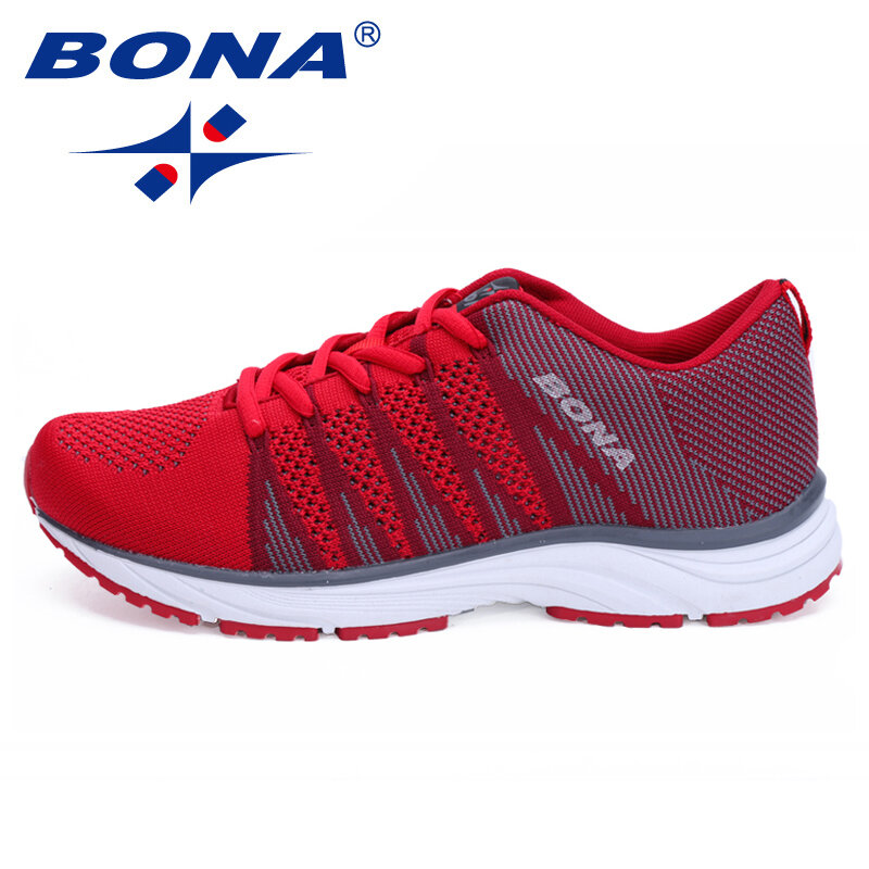BONA-حذاء رياضي للجري في الخارج للنساء، من الدانتيل والشباك, أحذية رياضية للسير والجري بأنماط تقليدية، ناعمة وسريعة، شحن مجاني