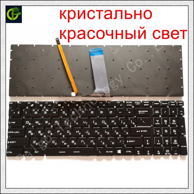 الروسية RGB الخلفية لوحة المفاتيح ل MSI MS-16K2 MS-16L2 MS-16JB MS-179B MS-1796 MS-1799 MS-16J9 MS-1792 RU