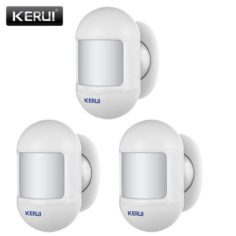 KERUI-كاشف حركة لاسلكي صغير ، تصميم PIR ، مستشعر إنذار بالأشعة تحت الحمراء سلبي مع قاعدة دوارة مغناطيسية لنظام إنذار المنزل