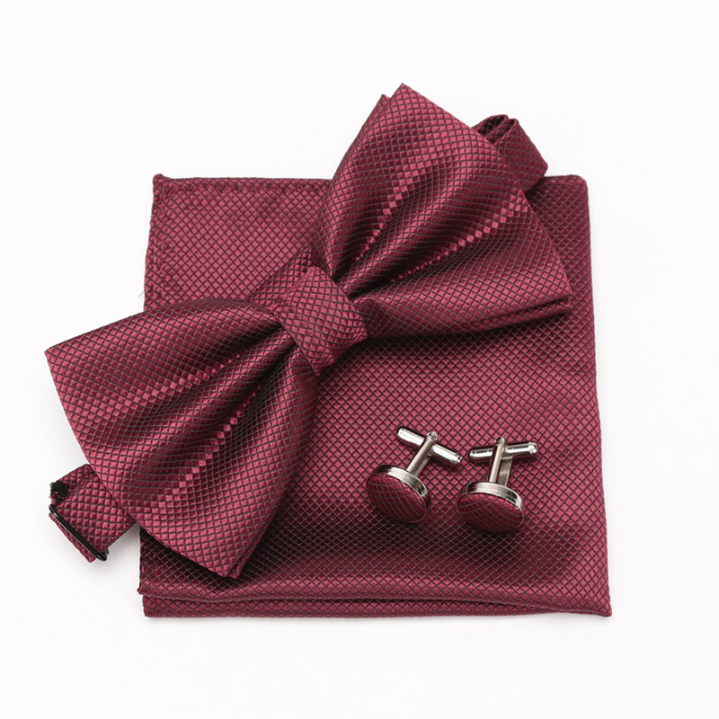 مجموعة ربطة عنق للرجال ، أزرار أكمام ، ربطة عنق لحفلات الزفاف ، لون الحلوى ، بالجملة