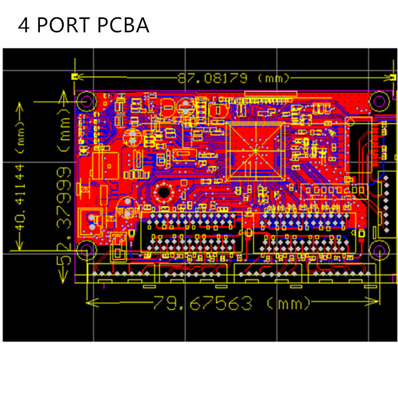 OEM PBC 4/8 منافذ Gigabit Ethernet Switch Port مع 4/8 pin way head 10/100/1000m Hub 4/8way power pin Pcb board OEM screw hole
