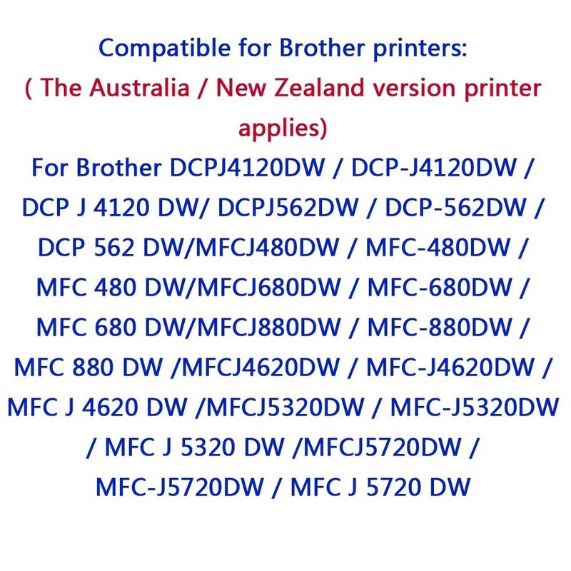 خراطيش حبر متوافقة لطابعة Brother ، 4 أسود ، 2 سماوي ، 2 أرجواني ، 2 أصفر ، LC233XL ، DCP-562DW ، MFC-480DW ، MFC-680DW ، MFC-880DW