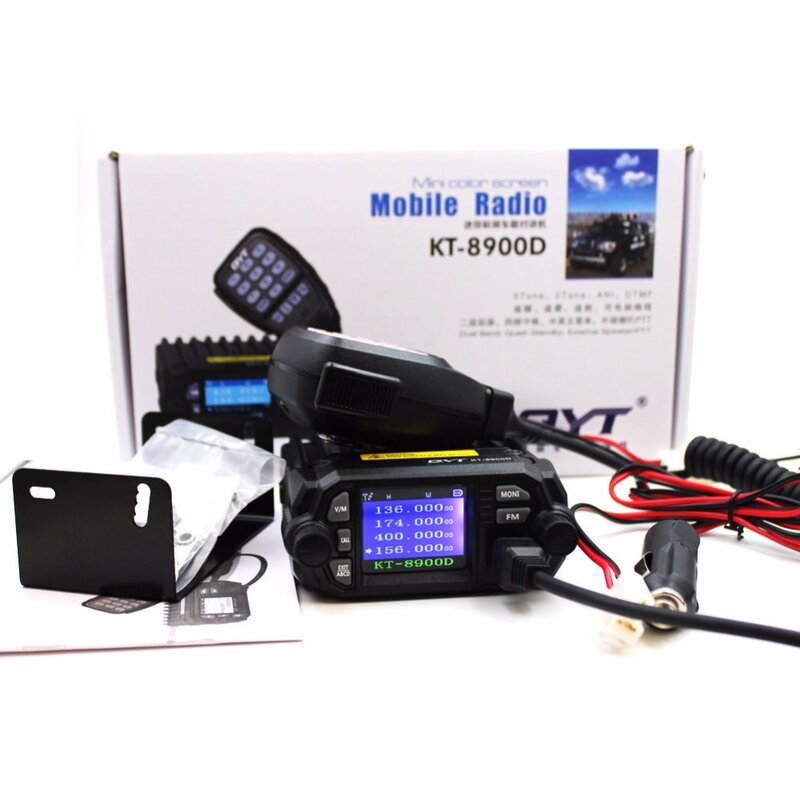 راديو محمول رباعي الموجات مزدوج النطاق ، شاشة كبيرة LCD ، 25 واط ، شاشة عرض من من من من من من من من من نوع KT8900D ، جديد ، KT8900D