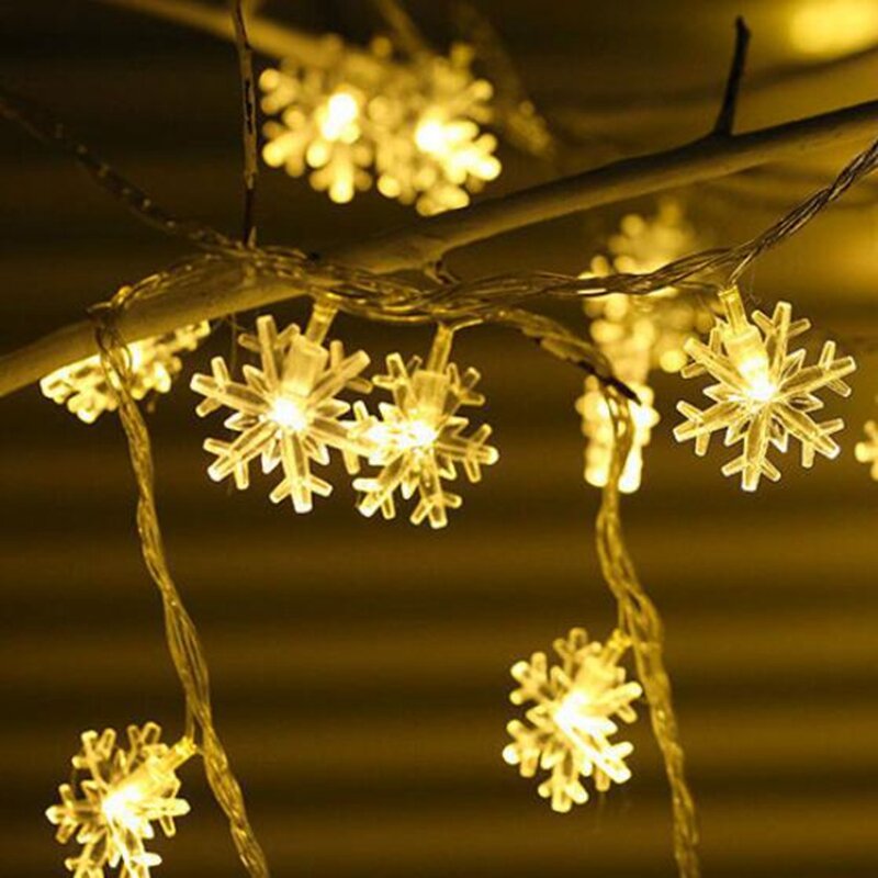 2-20 متر الثلج Led سلسلة الجنية أضواء شجرة عيد الميلاد حفل زفاف المنزل إكليل الديكور بطارية USB 220 فولت تعمل بالطاقة الشمسية