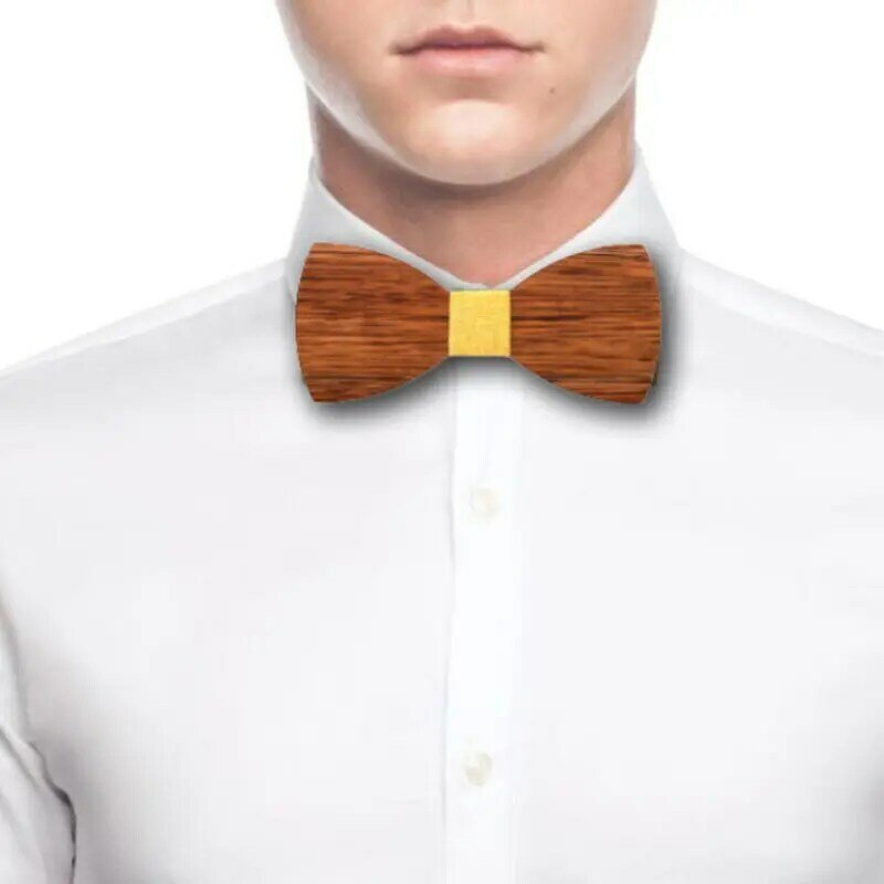 ربطة عنق رجالية ، جودة عالية ، كلاسيكية ، عمل ، لون خشب صلب