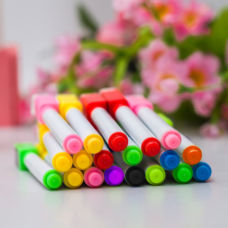 أقلام السبورة الملونة الحقيقية حبر أبيض المجلس الأقلام المتكررة ملء سهلة لمحو الاطفال القرطاسية هدية علامات قابل للمسح WP02