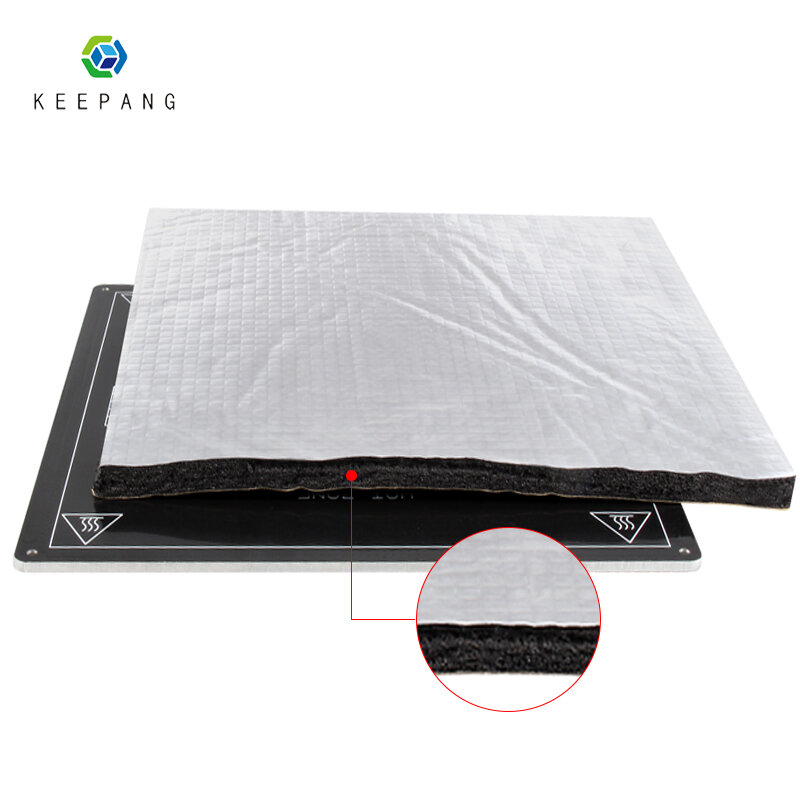 3D طابعة التدفئة السرير العزل القطن ل 3D طابعة Heatbed 200 220 235 310 مللي متر احباط ذاتية اللصق العزل القطن ملصقا