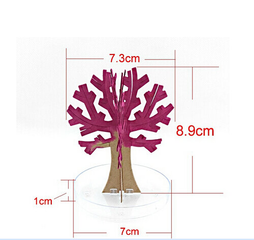 10 قطعة 2019 9Hx8Wcm البصرية البسيطة الاصطناعي ورقة ساكورا أشجار ماجيك تزايد شجرة اليابان سطح المكتب الكرز زهر لعب للأطفال