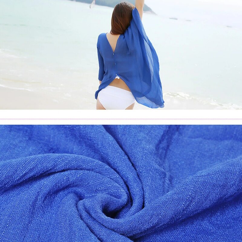 قمصان شيفون صيفية للنساء ، ملابس بحر غير رسمية ، سترة صوفية ، منظور ، 5 ألوان