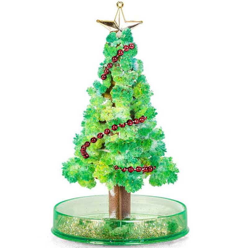 2019 170 مللي متر H الأخضر ماجيك تزايد ورقة شجرة الكريستال Mystically مضحك عيد الميلاد الأشجار التعليمية الاطفال لعب للأطفال الجدة