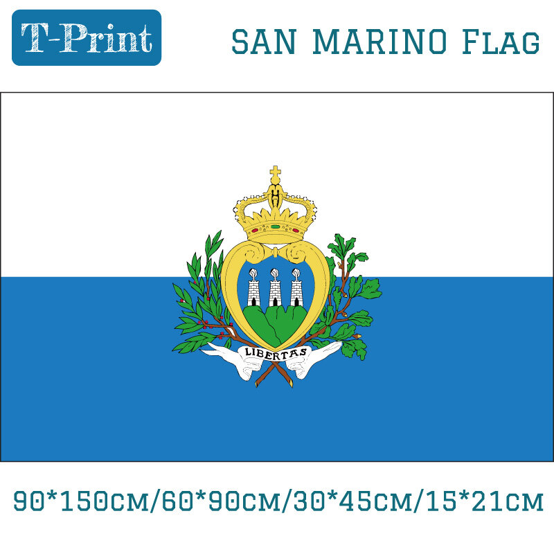 سان مارينو العلم الوطني 90*150 سنتيمتر/60*90 سنتيمتر//15*21 سنتيمتر 3x5ft لافتات 30*45 سنتيمتر علم سيارة للزينة