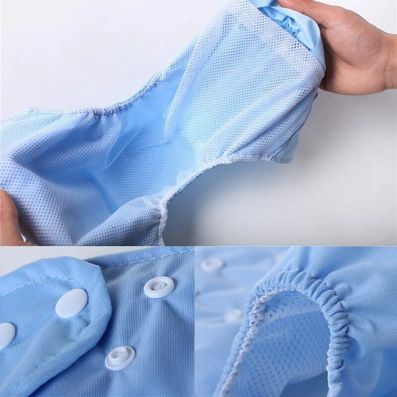 حفاضات قماش عارية قابلة لإعادة الاستخدام للأم والأطفال ، غطاء قابل للغسل للتنفس ، شورت تدريب قابل للتعديل ، 7 ألوان ، طفل ، 0 إلى 3 سنوات