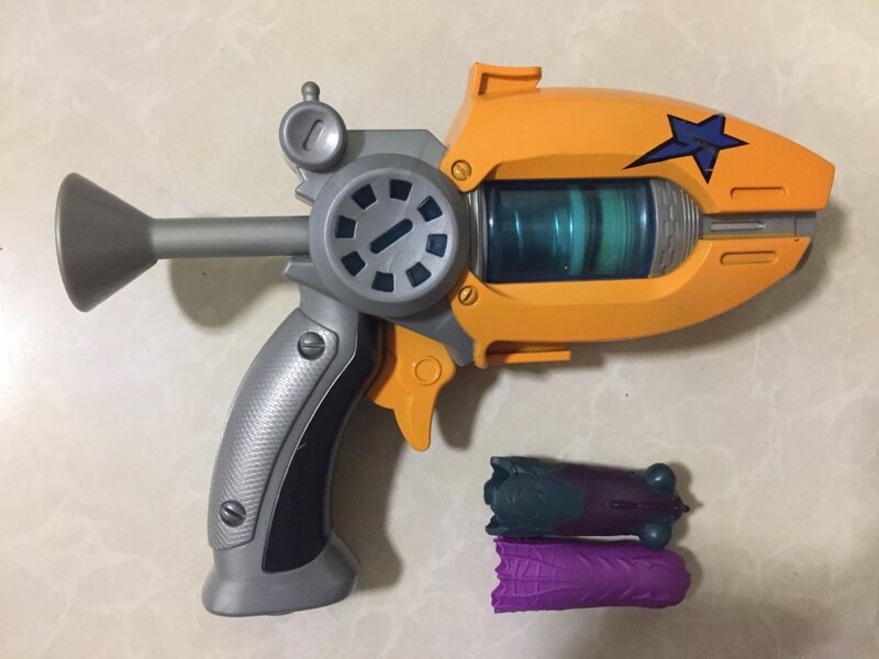 22 سنتيمتر الأزرق البرتقالي الأزرق الجيل 1 Slugterra بندقية لعبة مع 3 رصاصة صبي مسدس بندقية