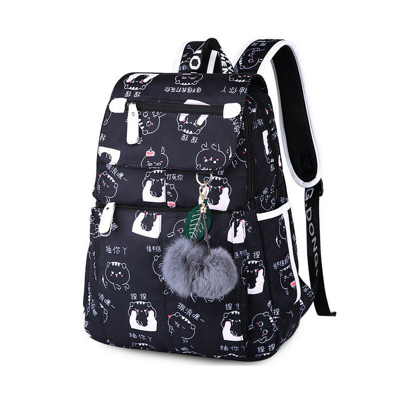 OKKID الحقائب المدرسية للفتيات الإناث محمول على ظهره usb backbag الأطفال حقائب الظهر لطيف القط حقيبة المدرسة للفتيات حقيبة حزمة