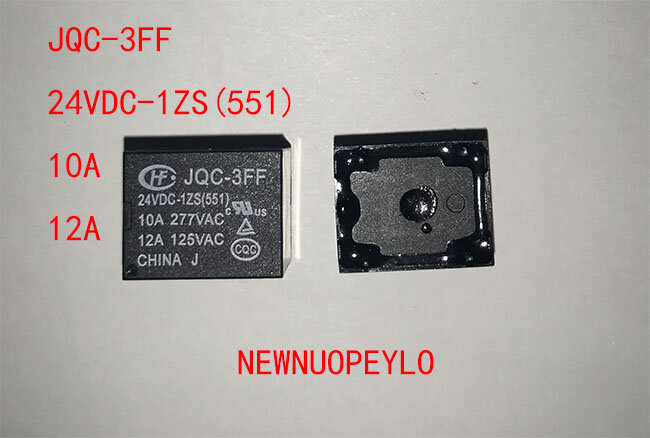 10 قطعة JQC-3FF 24VDC-1ZS(551) 10A 12A تحويل الفرعية عالية التتابع الأصلي