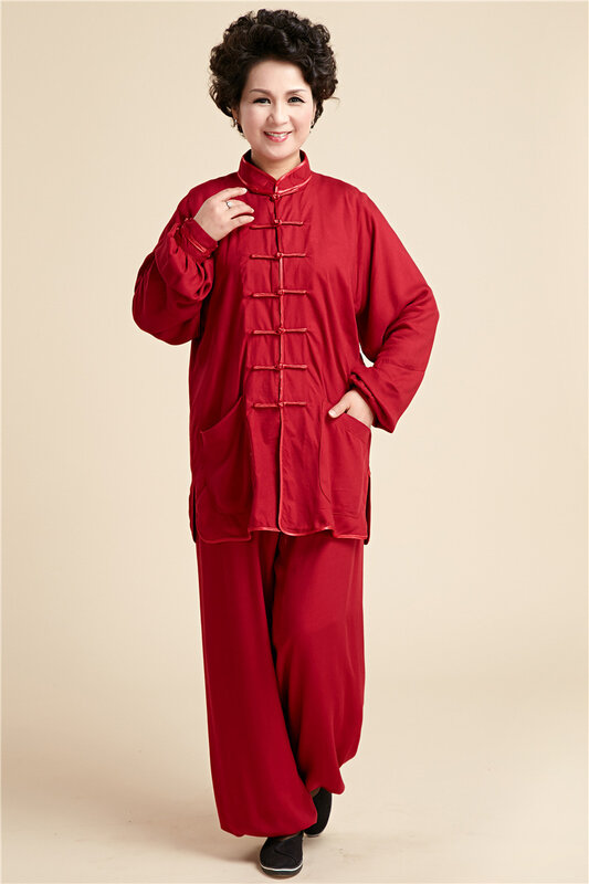 شنغهاي قصة الوطنية الصينية المرأة تاي تشي موحدة 100% القطن الكونغ فو دعوى اليوسفي طوق فضفاض الملابس مجموعة 5 اللون