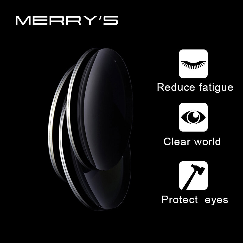 MERRYS وصفة طبية سلسلة 1.56 1.61 1.67 1.74 CR-39 الراتنج شبه الكروي نظارات العدسات قصر النظر قصر النظر الشيخوخي عدسة بصرية