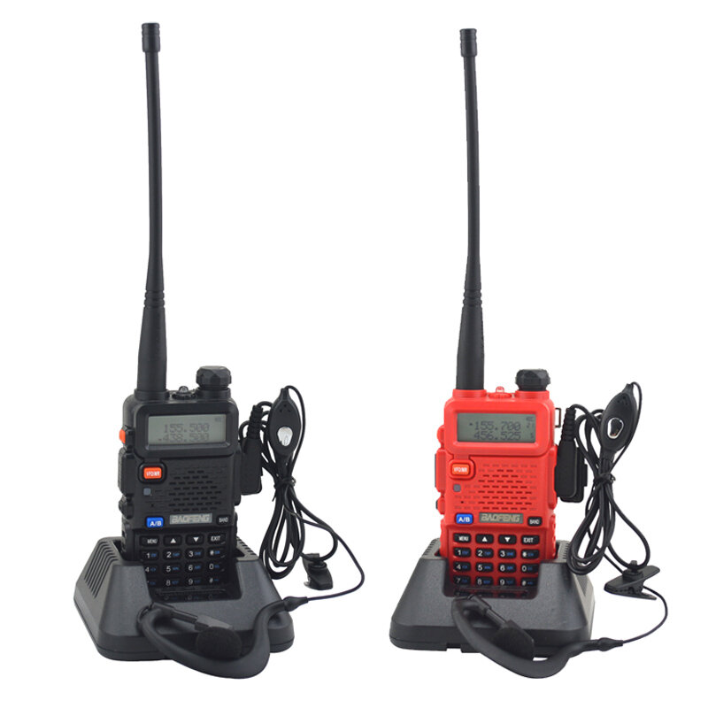 BAOFENG BF-UV5R UV-5R المزدوج الفرقة VHF 136-174MHz و UHF 400-520MHz FM اتجاهين راديو baofeng wallkie تخاطب مع سماعة الأذن مجانا