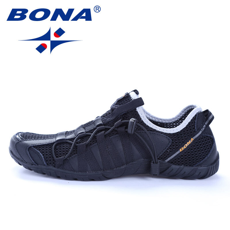 BONA-حذاء رجالي, حذاء جديد شعبي موضة رجالية أحذية الدانتيل أحذية رياضية في الهواء الطلق المشي الركض أحذية رياضية مريحة سريع شحن مجاني