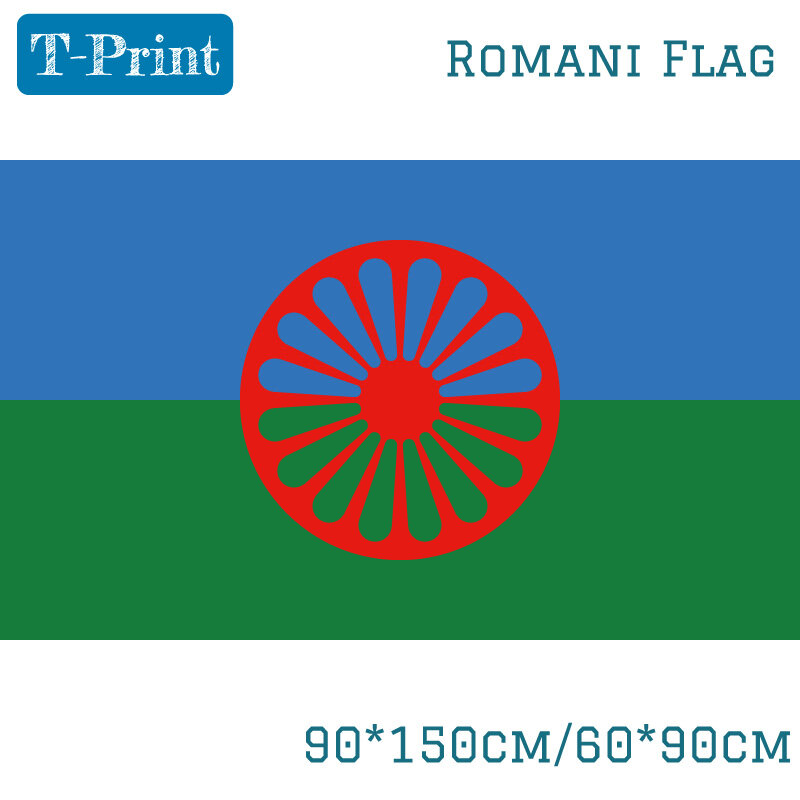 روم الغجر علم الشعب الروماني 3X5FT 90x150 سنتيمتر 60x90cm