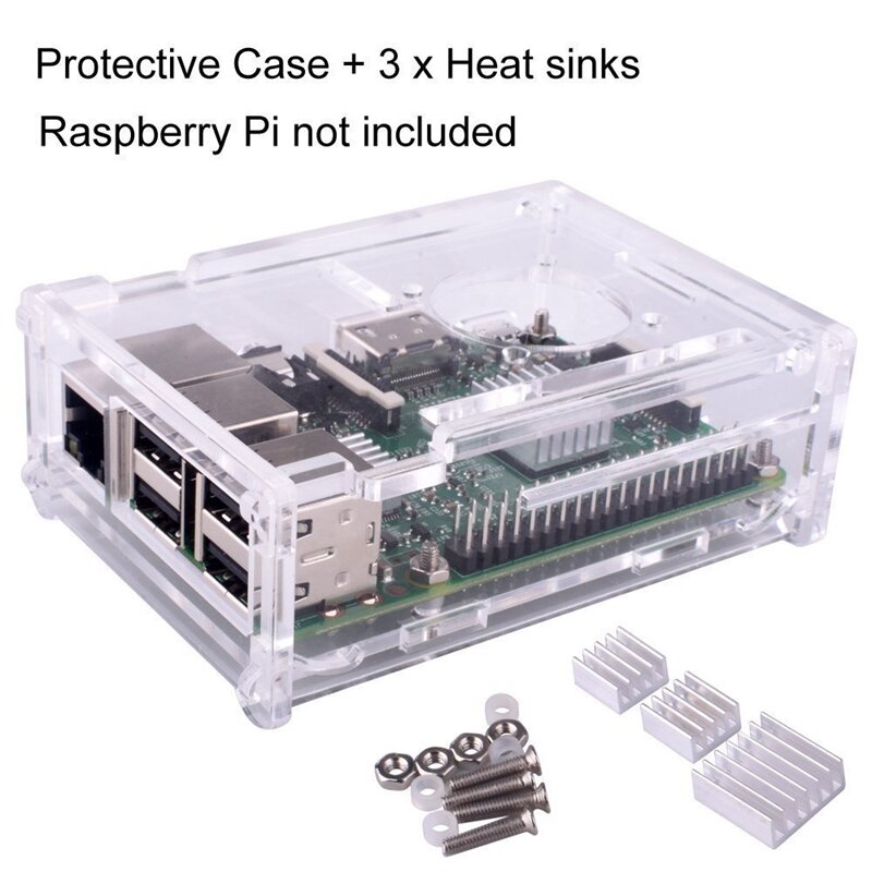 Elecrow Raspberry Pi 3 بداية عدة 5 في 1 3.5 "عرض شاشة تعمل باللمس/حافظة/خافضات حرارة/المصغّر USB مع On/Off التبديل/US/EU/UK Power