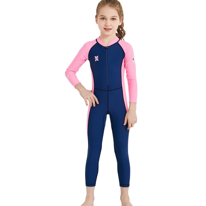 بدلة غطس للأطفال بذلة للأولاد الفتيات الأطفال الدفء قطعة واحدة طويلة الأكمام UV حماية ملابس السباحة الرياضات المائية