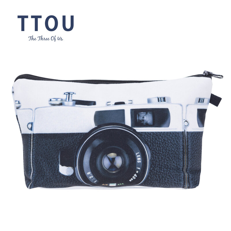 TTOU-حقيبة مكياج نسائية كلاسيكية ، حقيبة مستحضرات تجميل مطبوعة بالزهور ، مع سحاب ، للسفر