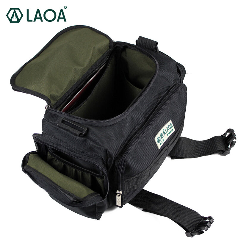 LAOA كهربائي حقيبة 15 بوصة مزدوجة الطبقات رشاقته أعلى واسعة الفم أكسفورد مقاوم للماء مقاومة للاهتراء حقيبة حقيبة أدوات