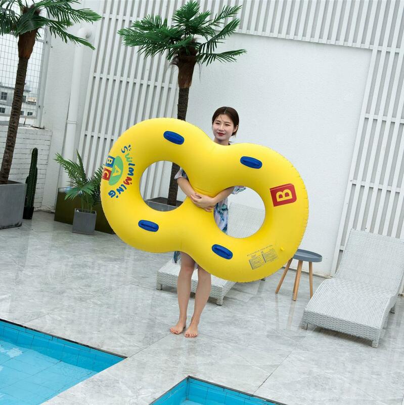حلقة سباحة من Rooxin قابلة للنفخ لشعبين ، سرير عائم ، مرتبة هوائية ، 8 كلمات ، لعب مائي ، ألعاب أنبوب سباحة للأطفال والكبار