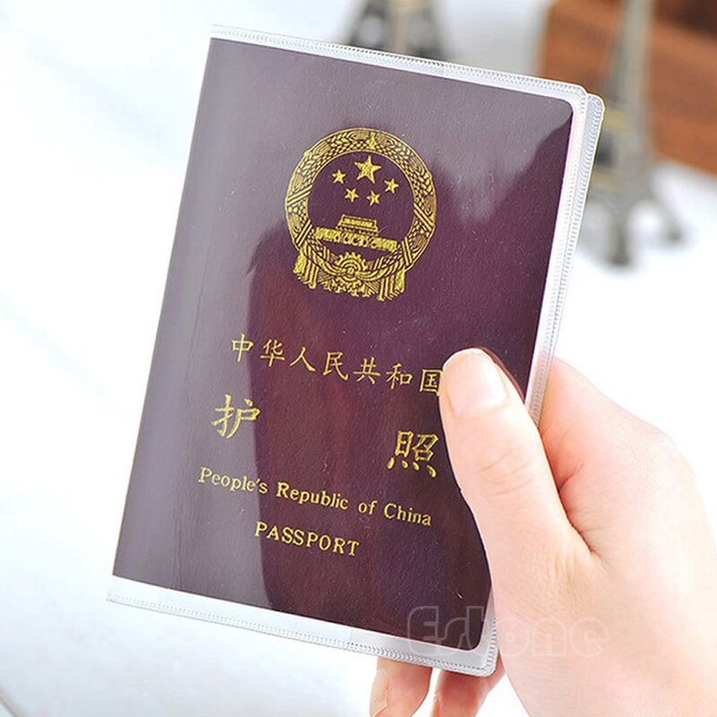 حافظة واقية شفافة لجواز السفر ، منظم بطاقات الهوية ، السفر ، بدون سحاب ، بلاستيك ، غير رسمي ، للجنسين