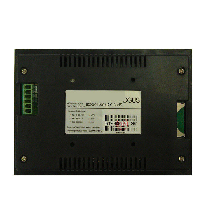 شاشة DMT80480T050_18WT تسلسلية DGUS مقاس 5 بوصات, واجهة للإنسان والآلة HMI