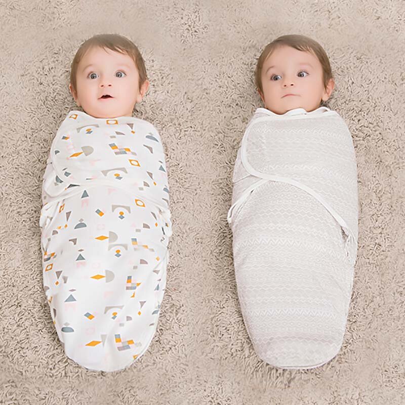 طفل شرنقة قماش للقمط التفاف ، بطانية التقميط التفاف ، 100% القطن ، كيس النوم للأطفال حديثي الولادة ، المغلف ، 0-6 أشهر