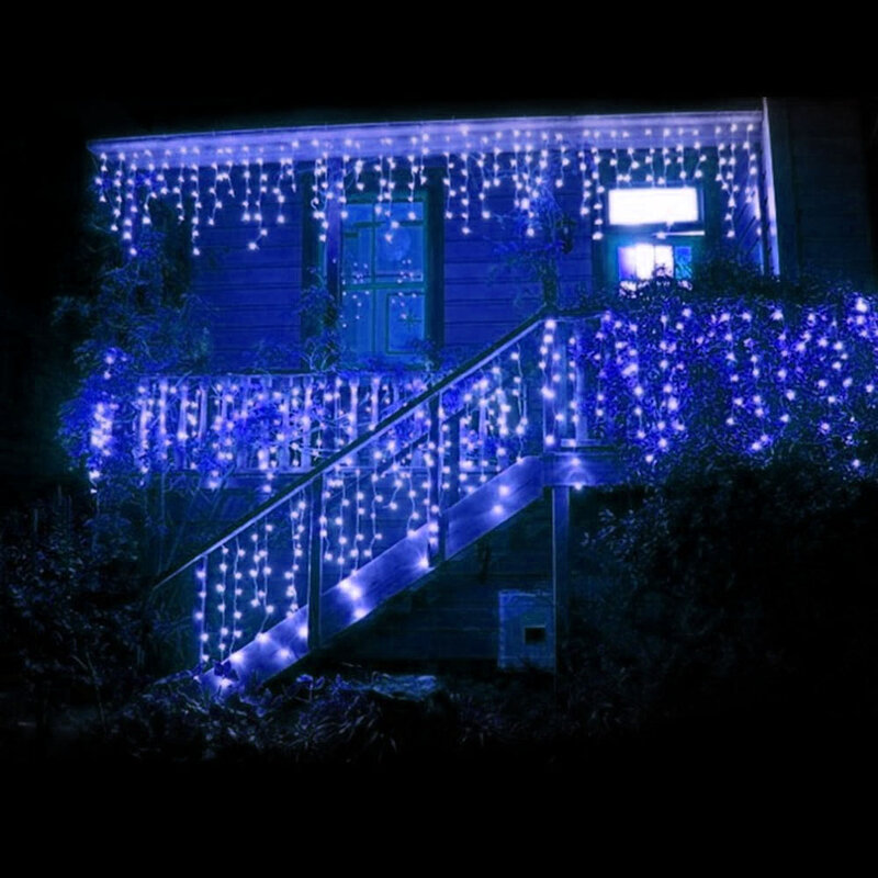 أضواء عيد الميلاد الديكور في الهواء الطلق 3.5 متر دروب 0.4-0.6 متر Led الستار جليد سلسلة أضواء السنة الجديدة حفل زفاف جارلاند ضوء