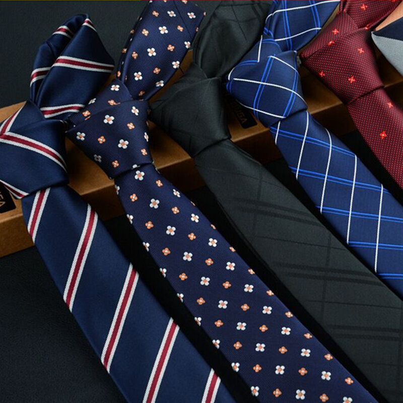 ربطة عنق رجالية منقوشة ، ربطة زواج عمل ، موضة فاخرة رفيعة ، ربطة عنق سوداء ، 6 من من من من من من من من ؟