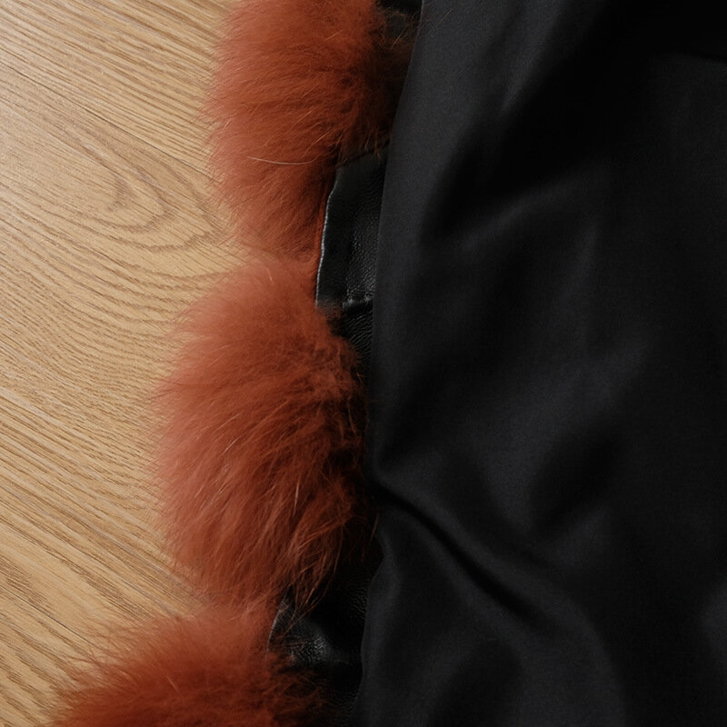 JKP-معطف فرو الثعلب الطبيعي الحقيقي ، معطف نسائي ، سترة طويلة ، معاطف فرو الثعلب ، سترة