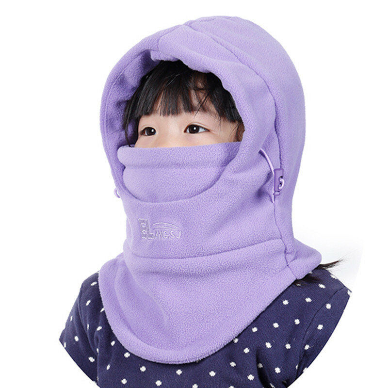 قبعة شتوية للأطفال ، أغطية رأس للأطفال ، طبقة مزدوجة سميكة ، مقاومة للبرد ، دافئة ، مقاومة للرياح ، وشاح