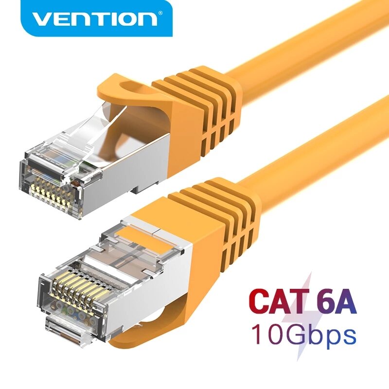 Vention-كابل إيثرنت CAT6A SSTP RJ45 Lan ، كابل شبكة 10 جيجابت عالي السرعة 500 ميجاهرتز Cat6 a سلك تصحيح لمودم جهاز التوجيه